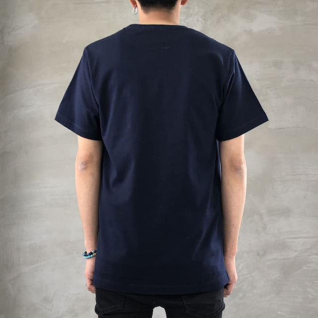 Blue Sakura STEP T-SHIRT / NAVY (pocket tee)