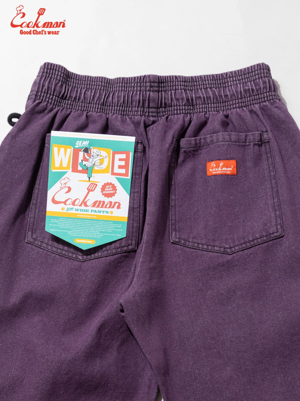 Cookman Chef Pants Semiwide - Denim : Purple