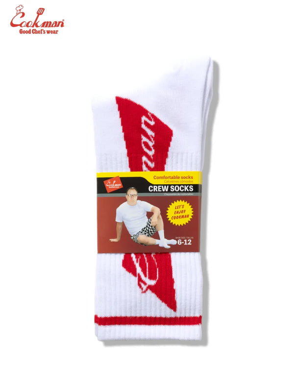 Cookman Rib Crew Socks - Beer Tie
