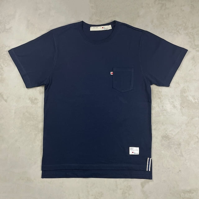 Blue Sakura STEP T-SHIRT / NAVY (pocket tee)
