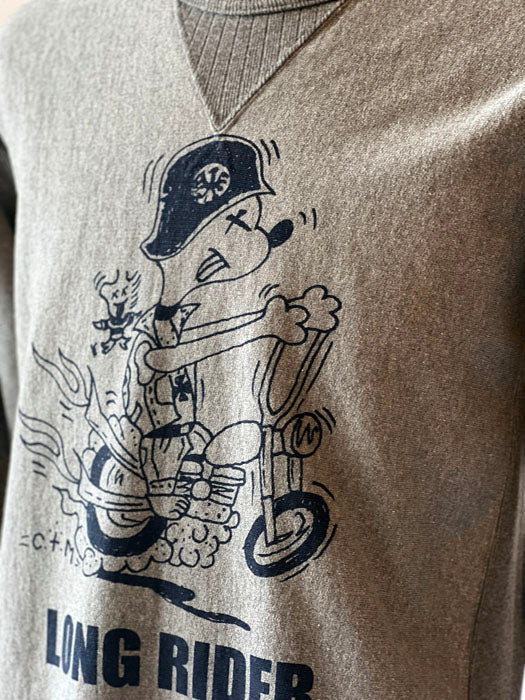 WESTRIDE Heavy Weight Front V Sweat Snoopy / Grey