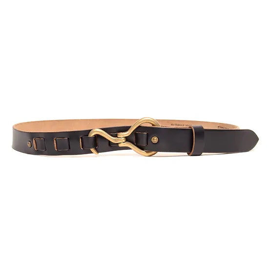ART BROWN Horween Chromexel Leather Belt/ Black