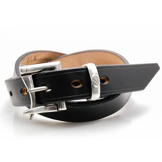 ART BROWN UK Saddle Leather Belt/ Black