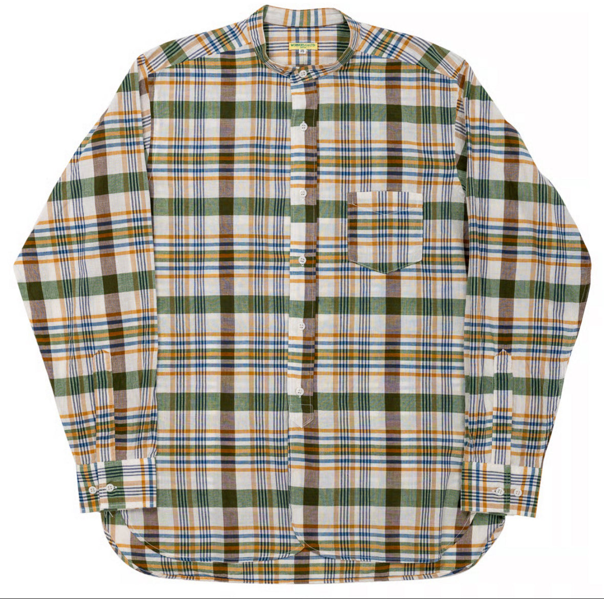 Workers band collar shirt