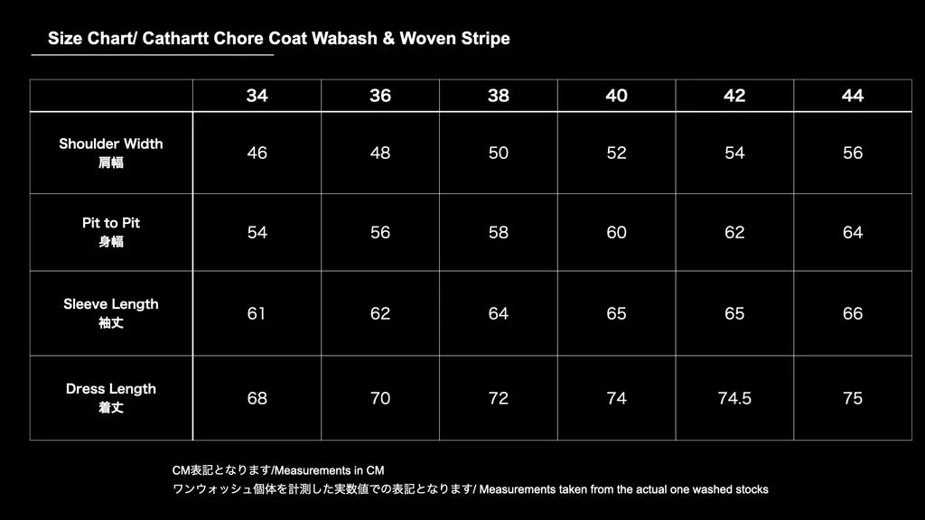 TCB Cathartt Chore Coat (woven stripe)