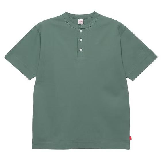 HEALTHKNIT Max Weight Henley Neck T-Shirt (Teal Green)
