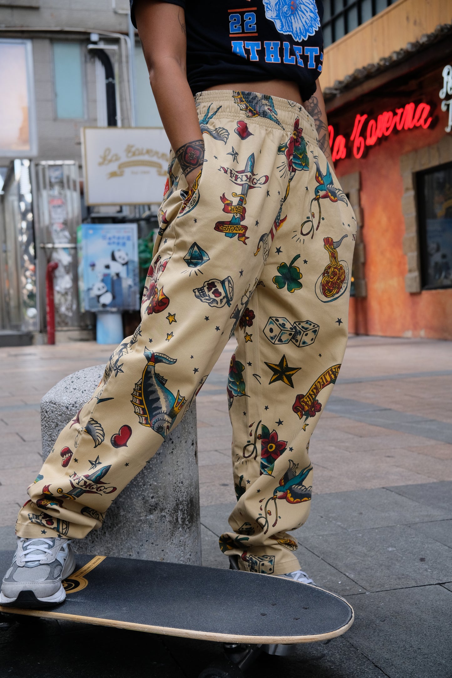 Cookman Chef Pants - Old Tattoo : Beige