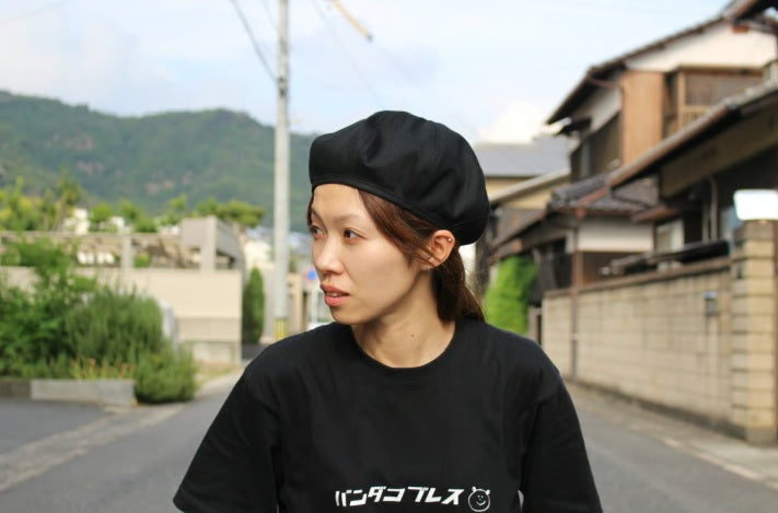 ACID HOUSE denim beret (black)
