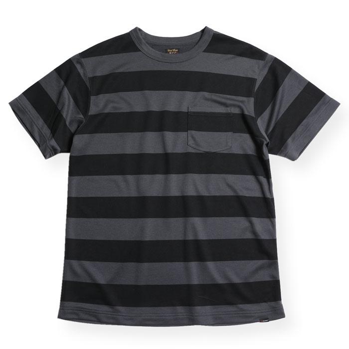 West Ride/ Power dry border short tee (grey/ black)