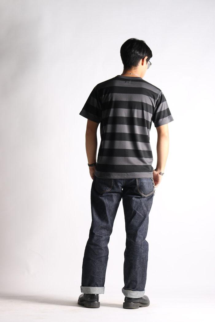 West Ride/ Power dry border short tee (grey/ black)