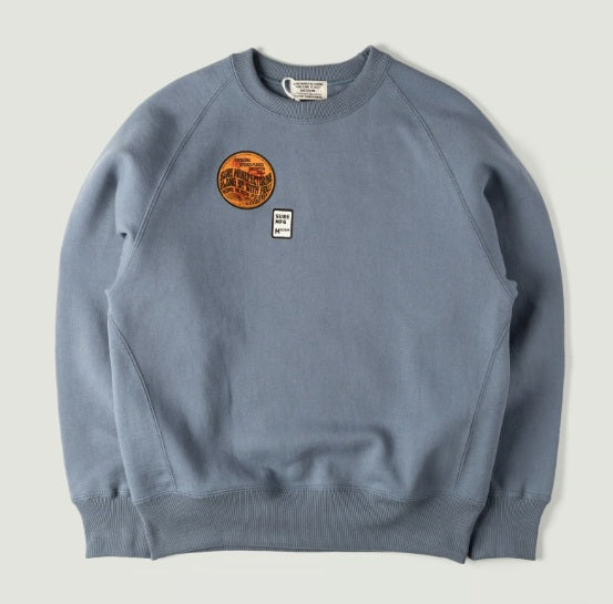 SURE'S CREW NECK "AWESOME" SWEATSHIRT/ Riviera blue