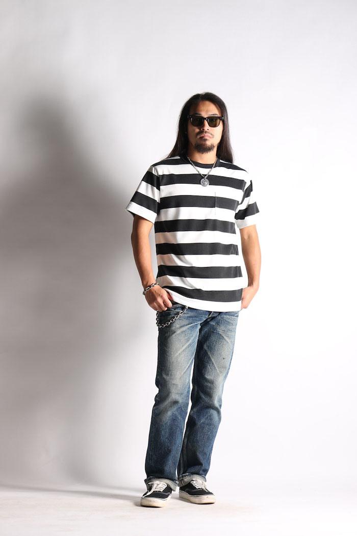 West Ride/ Power dry border short tee (white/ black)