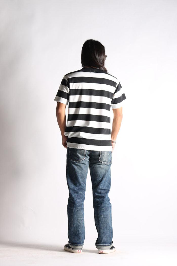 West Ride/ Power dry border short tee (white/ black)