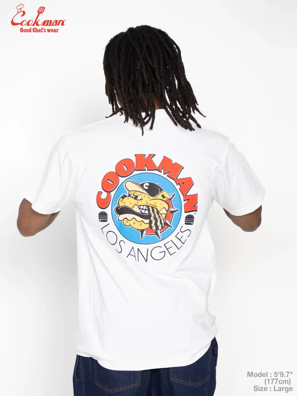 Cookman Tees - Burger Dog : White