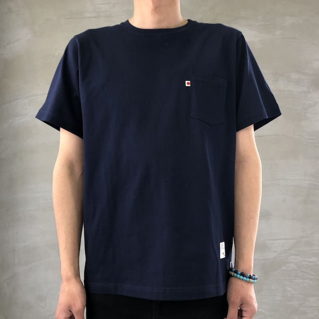 Blue Sakura STEP T-SHIRT / NAVY (pocket tee)