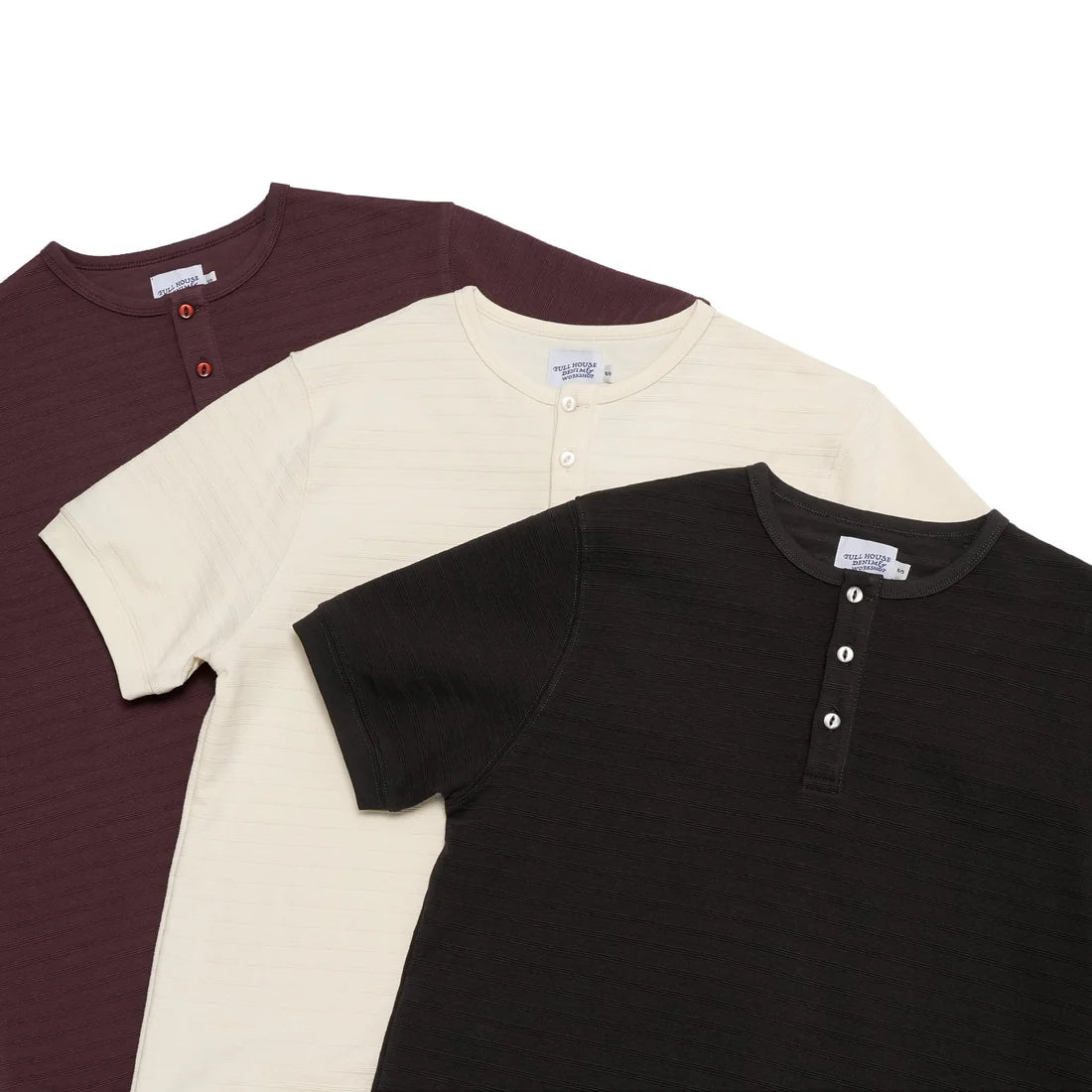 Hidden subtle yarn henley tee from Hong Kong