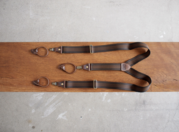 ART BROWN SUSPENDERS/ Brown