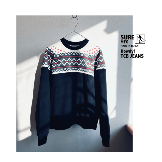 TCB/ Howdy!TCB Sure’s Snow pattern sweatshirt (black)