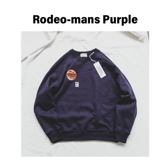 SURE'S CREW NECK "AWESOME" SWEATSHIRT/ Radeo-mans purple