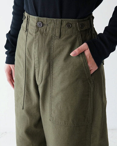 Ordinary fits/ james fatigue back satin pants (olive)