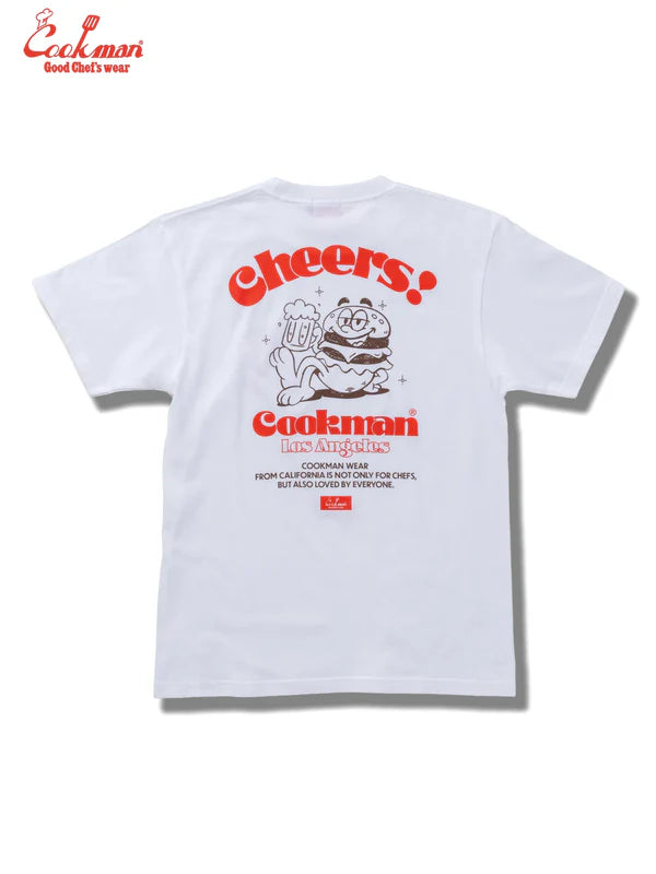 Cookman Tees - Cheers Burger : White