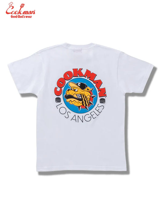 Cookman Tees - Burger Dog : White