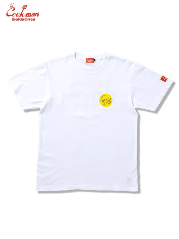 Cookman Tees - BjornQorn Popped by The Sun : White