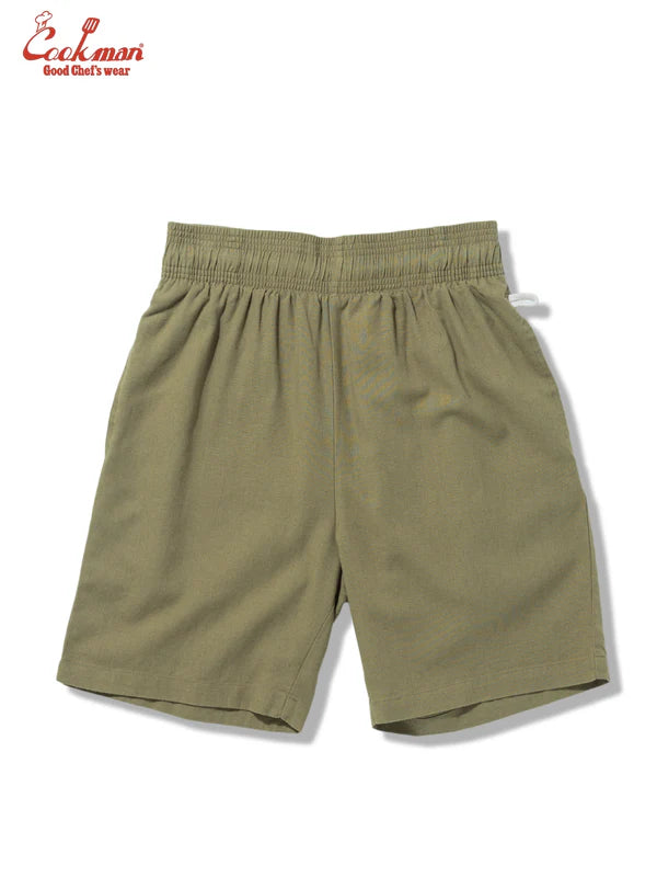 Cookman Chef Short Pants - Linen : Olive