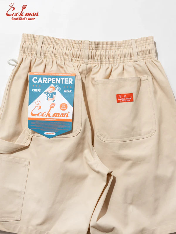 Cookman Carpenter's Pants Short : Heavy twill - Cream