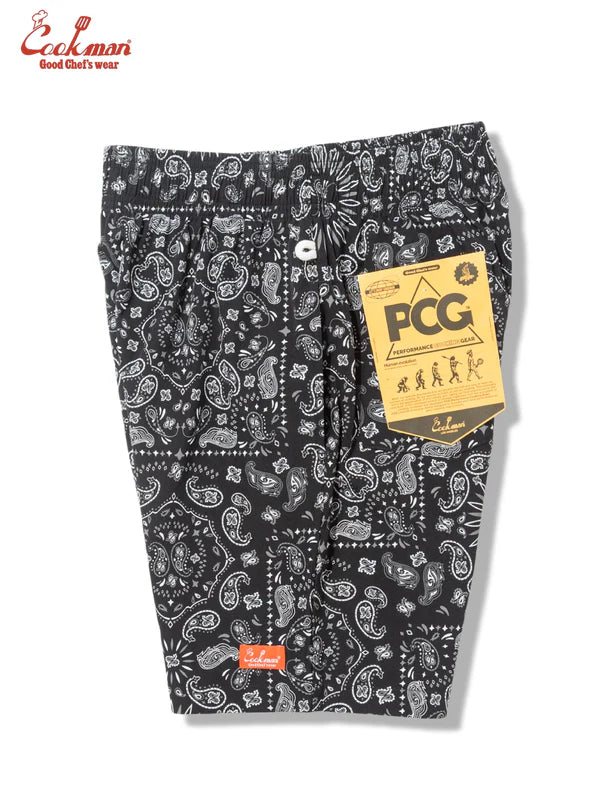 Cookman Chef Short Pants Light - Paisley : Black