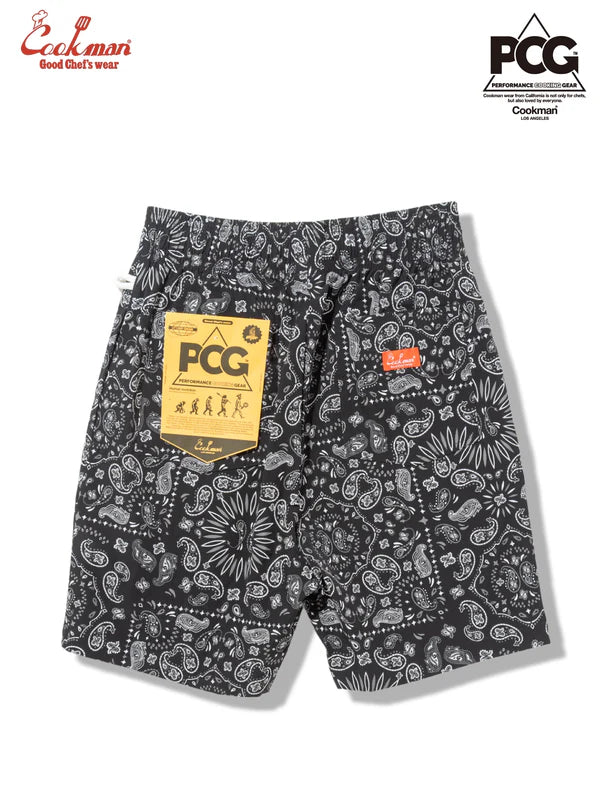 Cookman Chef Short Pants Light - Paisley : Black