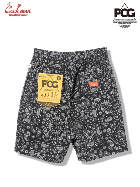 Cookman Chef Short Pants Light - Paisley : Black