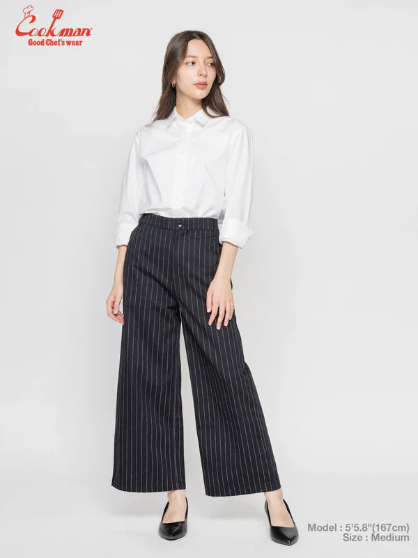 Cookman Sally Pants - Pin Stripe : Black