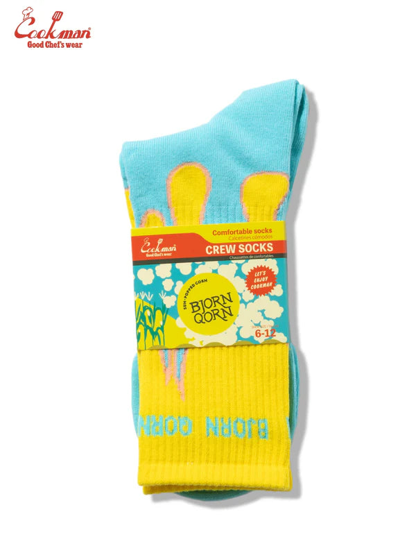 Cookman Rib Crew Socks - BjornQorn : Flame Blue