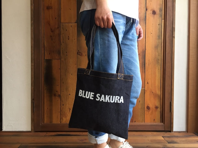 Blue Sakura DENIM TOTE BAG