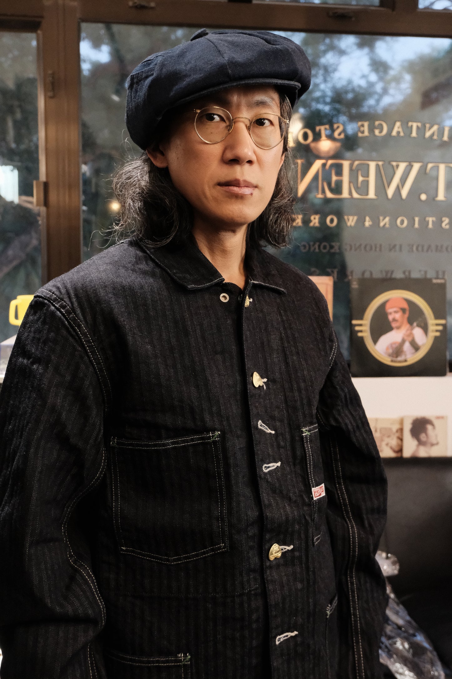 TCB jeans cathartt chore coat herringbone denim