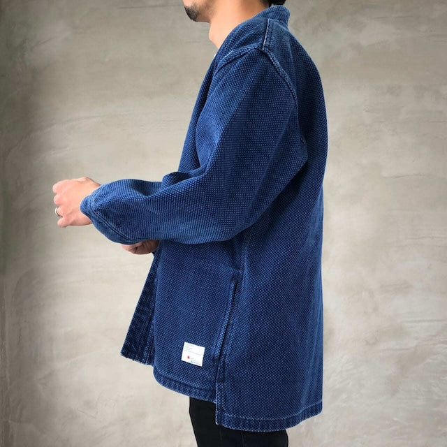 Blue Sakura "DENTO" SASHIKO KIMONO JACKET ［LONG SLEEVE］ / INDIGO