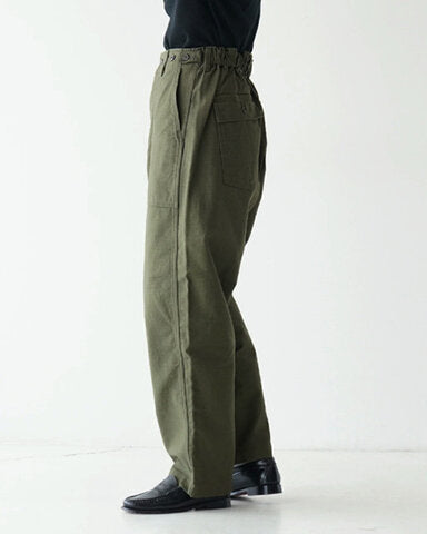 Ordinary fits/ james fatigue back satin pants (olive)
