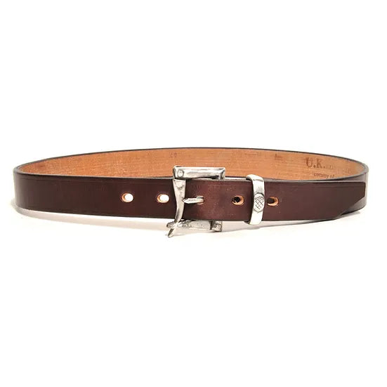 ART BROWN UK Saddle Leather Belt/ Dark Brown