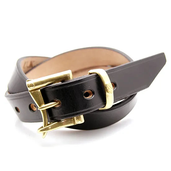 ART BROWN UK Saddle Leather Belt/ Black