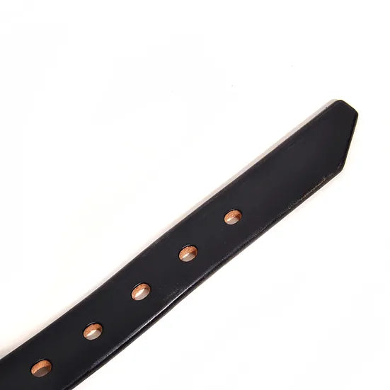 ART BROWN UK Saddle Leather Belt/ Black