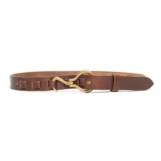 ART BROWN Horween Chromexel Leather Belt/ Dark Brown