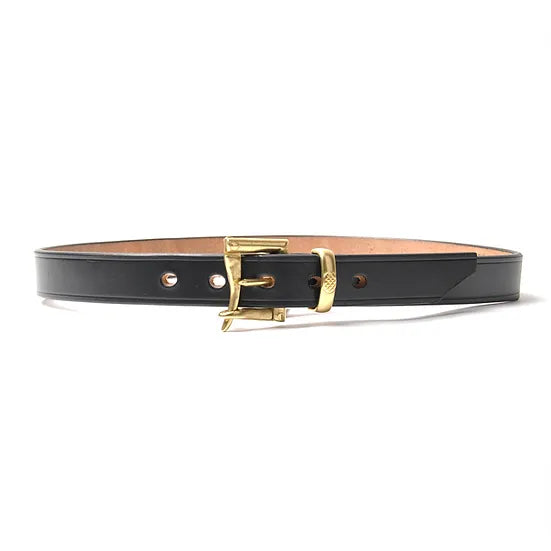 ART BROWN UK Saddle Leather Belt/ Black