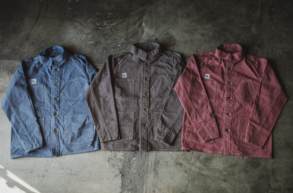 TCB jeans/ black cat jacket pin check (brown)