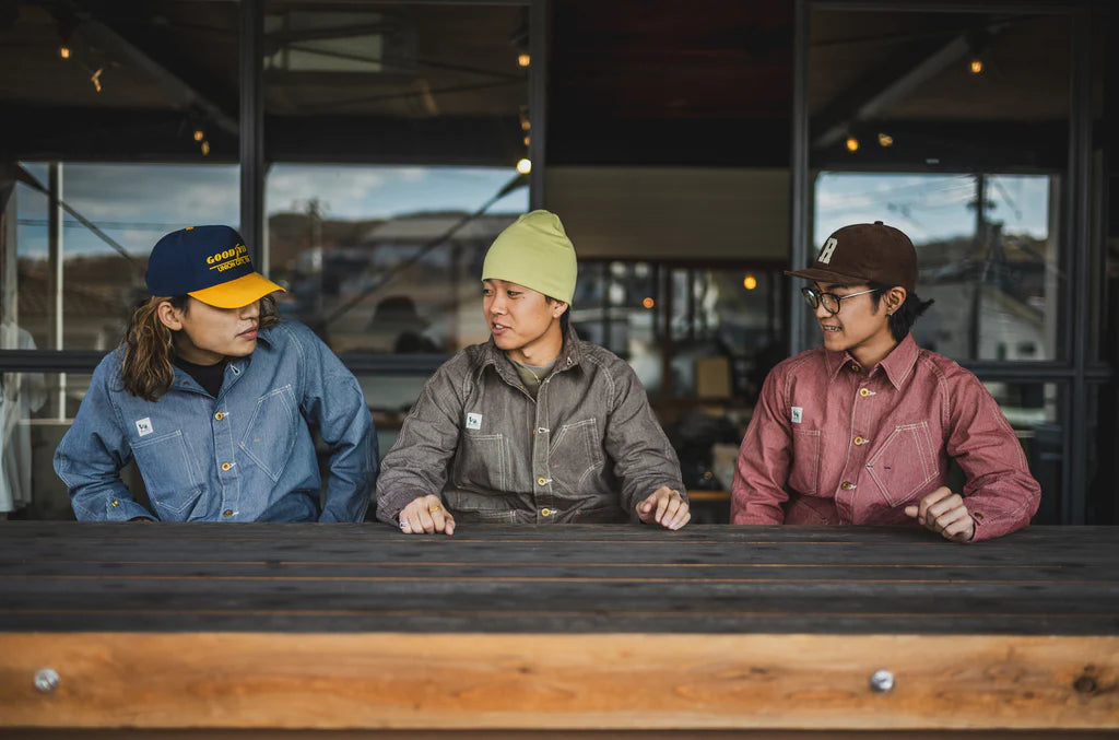 TCB jeans/ black cat jacket pin check (brown)