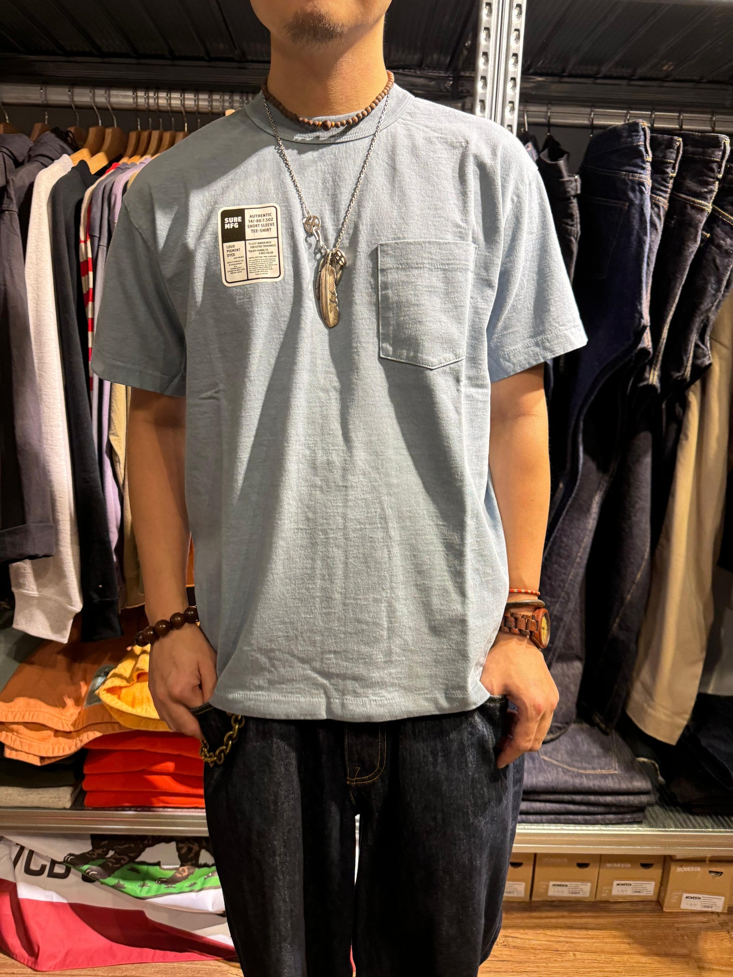 XX Development Sure’s S/S Pocket Tee / indigo zombie