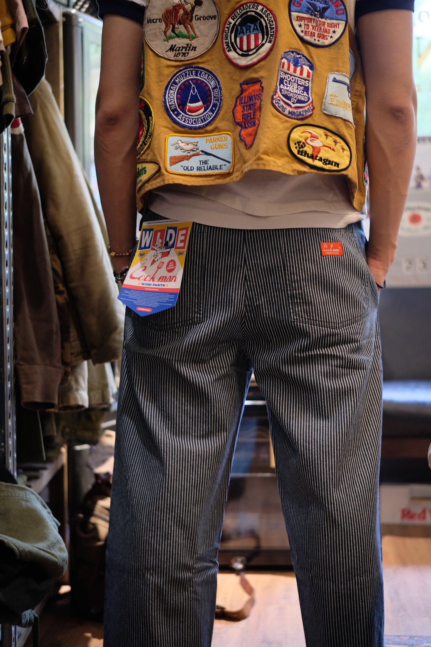 Cookman Wide Chef Pants - Hickory : Navy