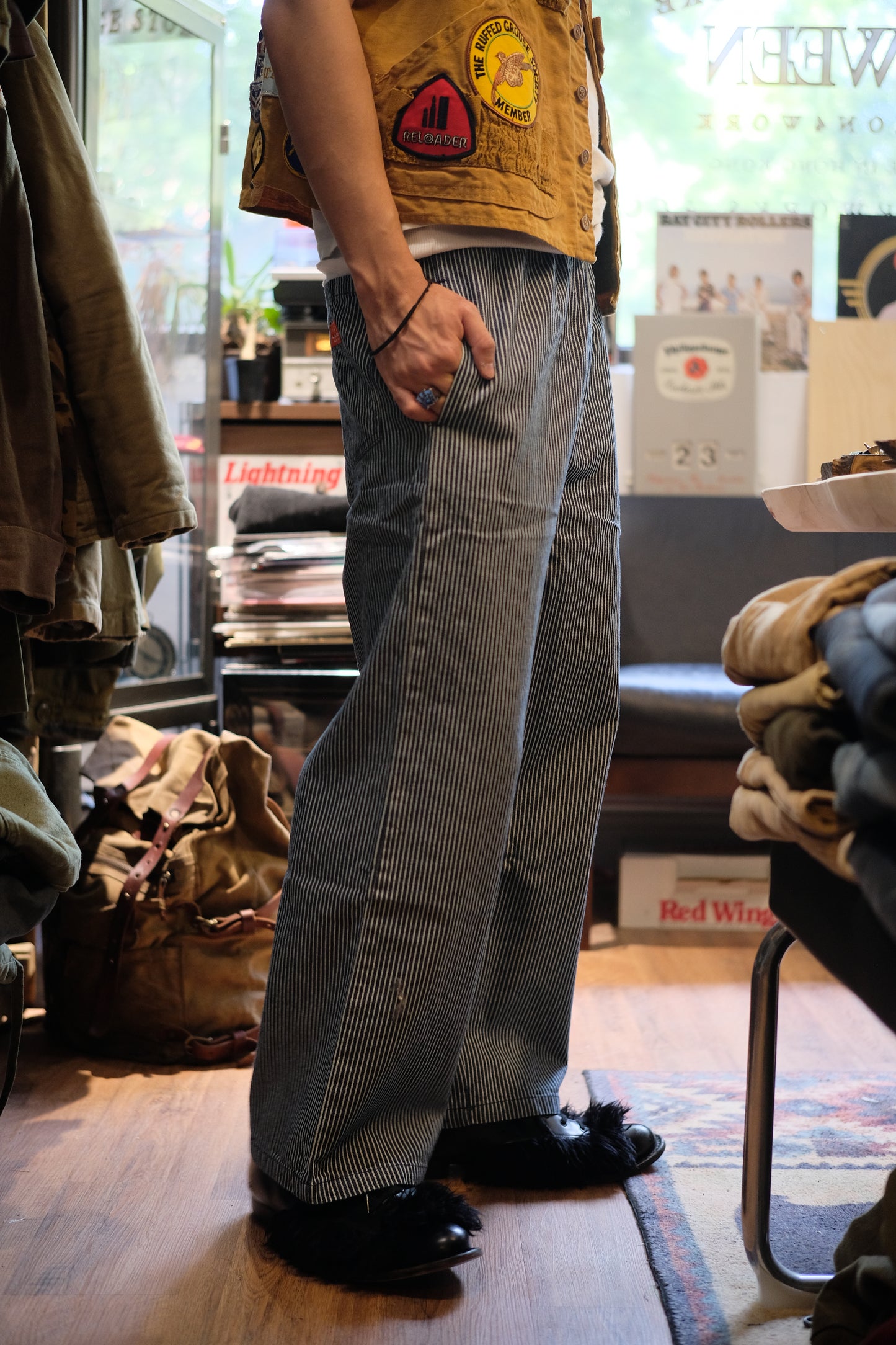 Cookman Wide Chef Pants - Hickory : Navy