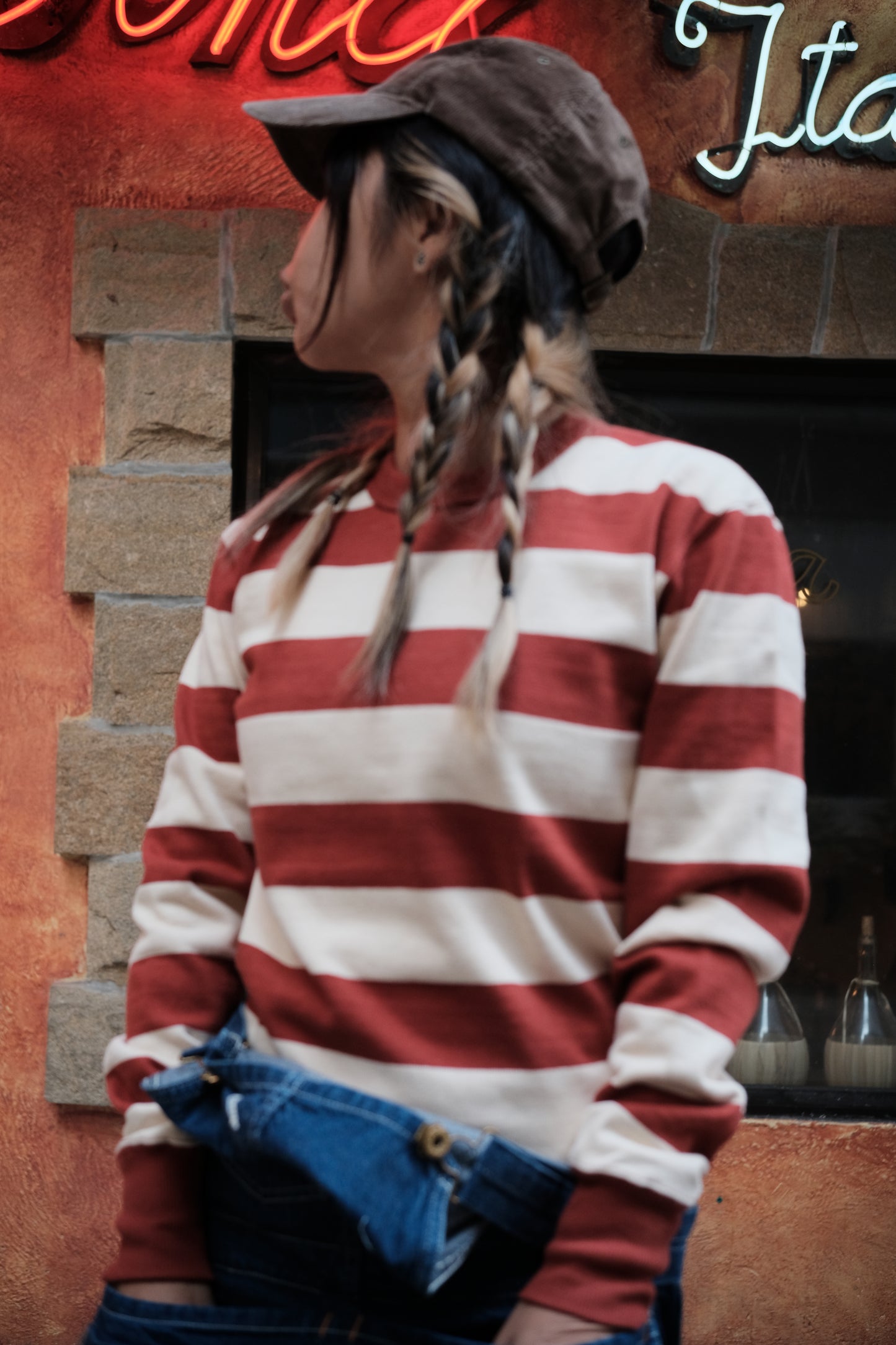 West Ride/ HEAVY BORDER LONG TEE (4 colors)