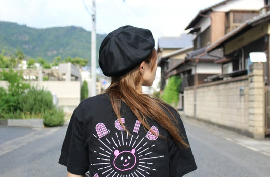 ACID HOUSE denim beret  (black)
